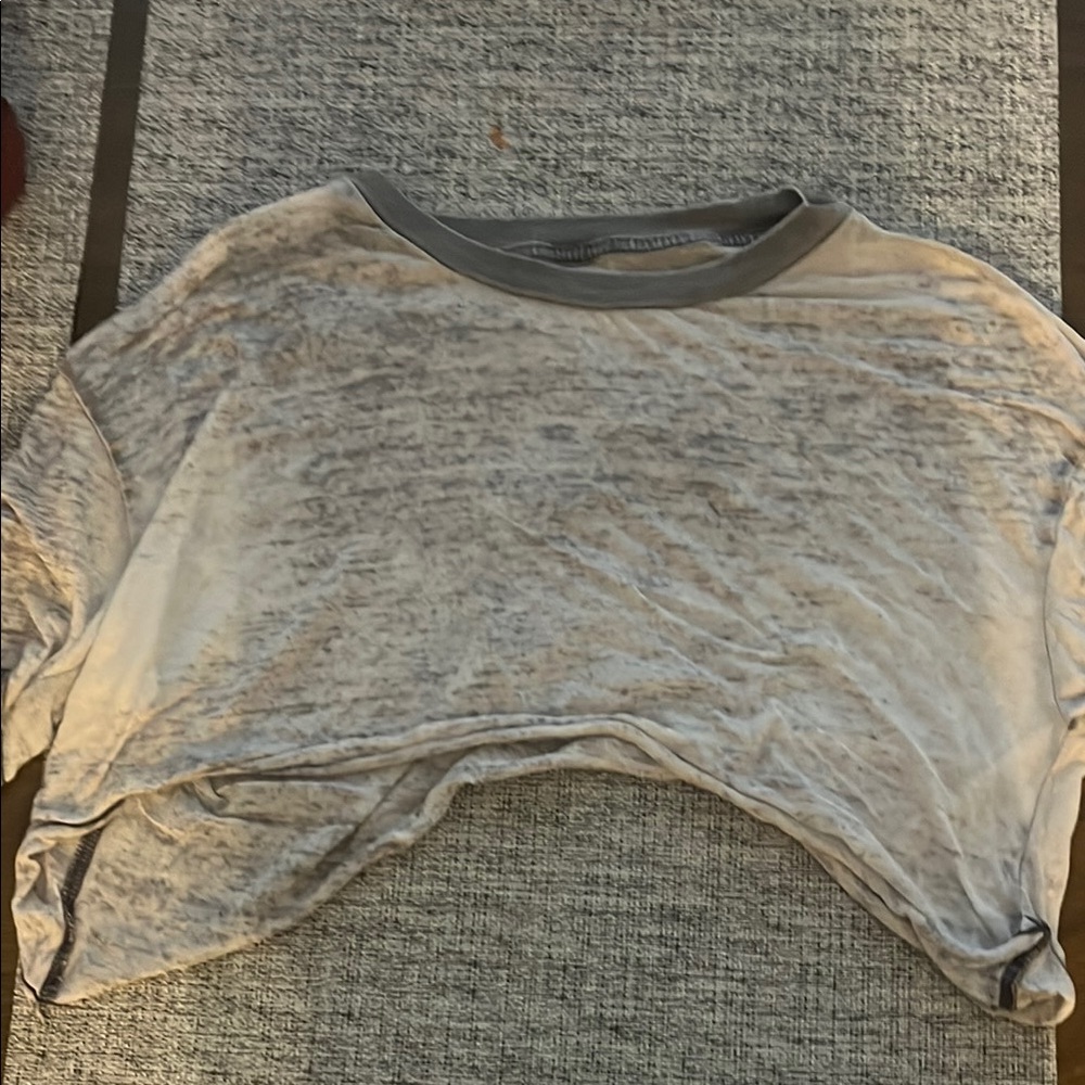 Gray Sheer Crop Top